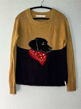 Woolrich Dog Sweater Colorblock Bandana Graphic Cozy Cottagecore